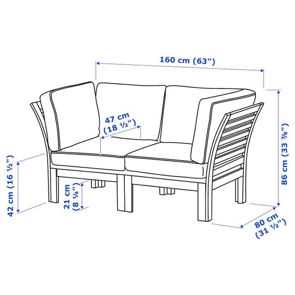 IKEA в интерьере - схема-чертеж с размерами