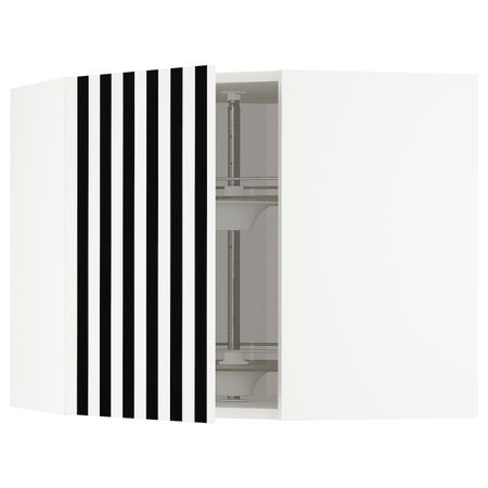 Угловой навесного шкаф с вращающейся секц, белый, Иттербин с печатным рисунком 68x60 см IKEA МЕТОД 092.870.93