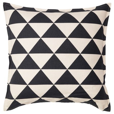 Чехол на подушку, неокрашенный/черный 65x65 см IKEA ЙОХАННЕ 303.929.40
