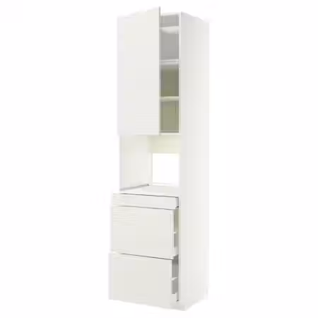 METOD / MAXIMERA Высокий шкаф д/СВЧ/дверца/3ящика