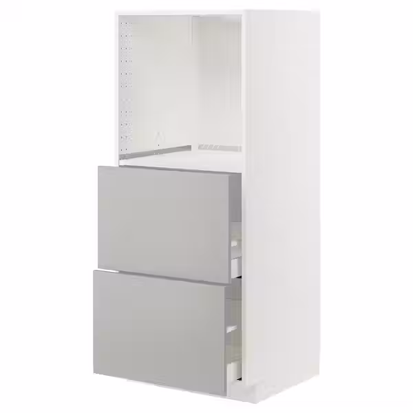 METOD / MAXIMERA Высокий шкаф с 2 ящиками д/духовки - фото 1