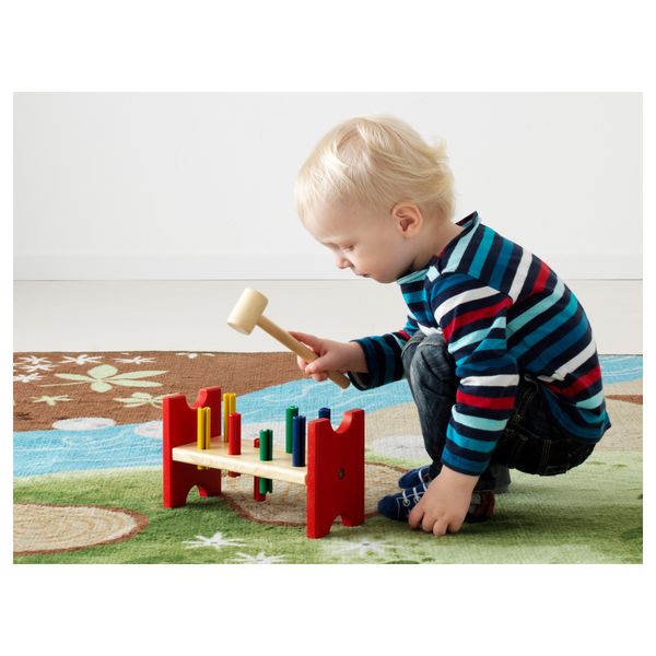 Набор, колышки и молоток МУЛА, разноцветный - схема-чертеж с размерами