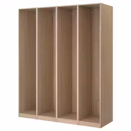 PAX 4 каркаса гардеробов - беленый дуб 200x58x236 см