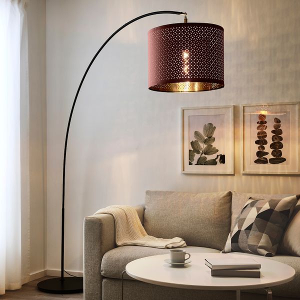 Торшер арочный, красный/желтая медь IKEA NYMÖ НИМО / SKAFTET СКАФТЕТ 493.874.82 - фото 2