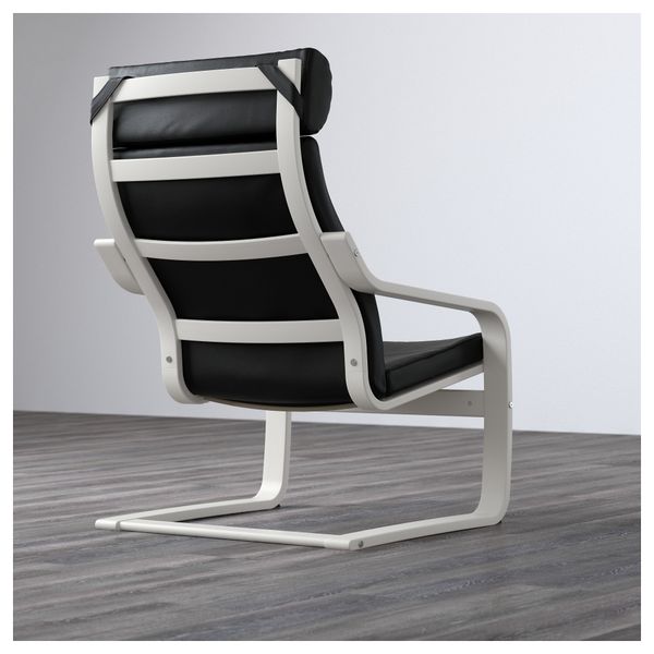 Кресло ПОЭНГ, белый, Смидиг черный - фото 3