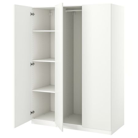 PAX / FORSAND Гардероб, комбинация - белый/белый 150x60x201 см
