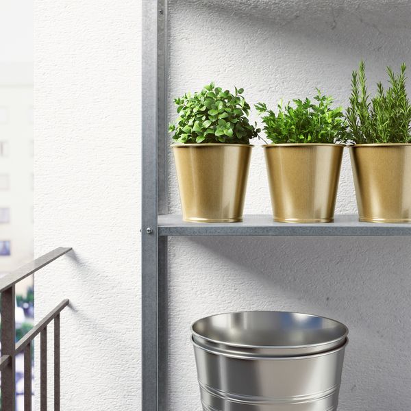 Кашпо, желтая медь, 12 см IKEA DAIDAI ДЭИДЭИ 703.594.20 - фото 8