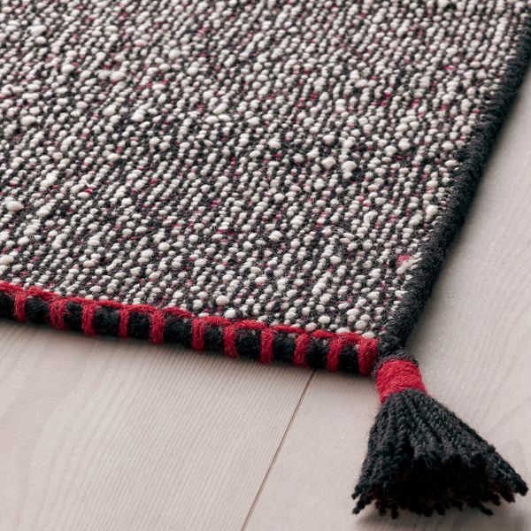 Ковер безворсовый, черный-белый 75x150 см IKEA KOKSEBY КУКСЕБИ 704.810.05 - фото 2