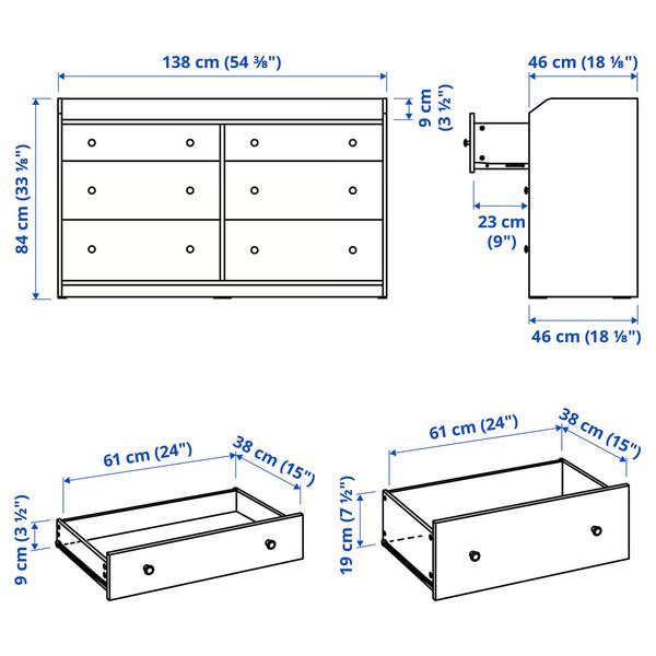 IKEA, дополнительный ракурс - схема-чертеж с размерами