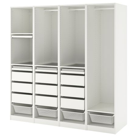 Гардероб, комбинация, белый 200x58x201 см IKEA PAX ПАКС 293.314.29