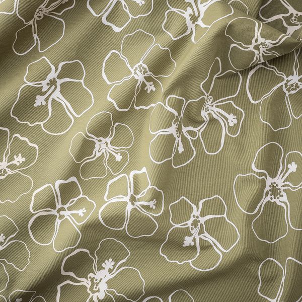 Ткань, зеленый неокрашенный/цветок 150 см IKEA IDASARA ИДАСАРА 104.901.21 - схема-чертеж с размерами