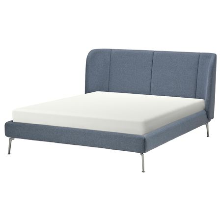Каркас кровати с обивкой, Гуннаред синий 180x200 см IKEA TUFJORD ТЮФЬЁРД 804.464.17