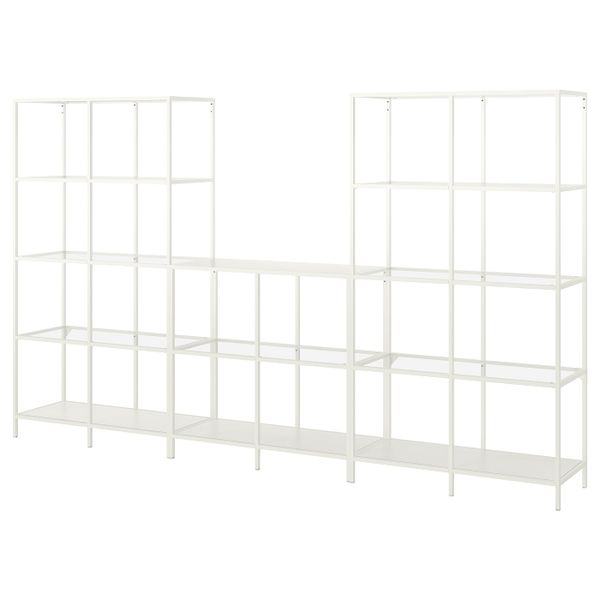 Комбинация для хранения, белый/стекло 300x36x175 см IKEA VITTSJÖ ВИТШЁ 492.945.53 - фото 1