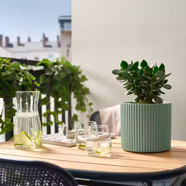 DAKSJUS ДАКСЬЮС Горшок цветочный - светло-зеленый 15 см - фото 2