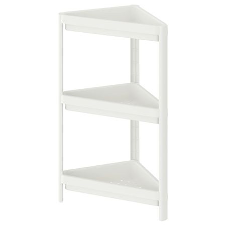 Стеллаж угловой, белый 33x33x71 см IKEA VESKEN ВЕСКЕН 504.710.93