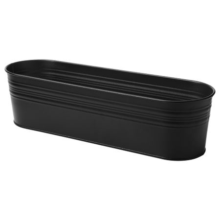 Кашпо СОККЕР, д/дома/улицы, овал черный (10.5 см)