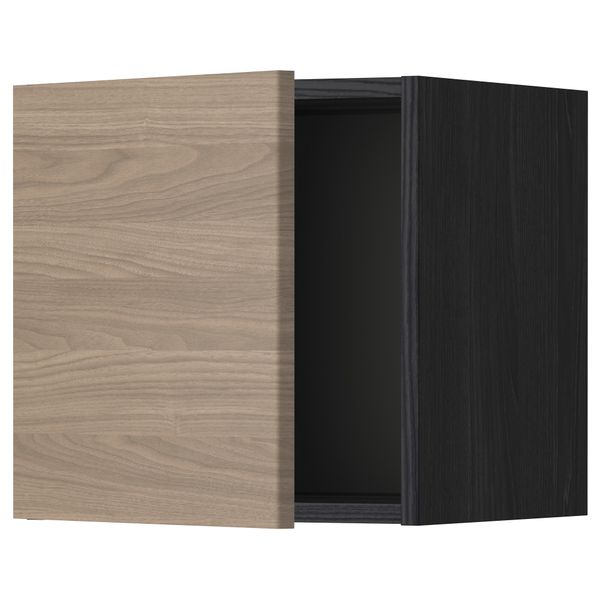 Шкаф навесной МЕТОД, черный, Брокхульт светло-серый - схема-чертеж с размерами