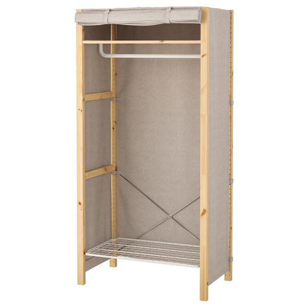 Стеллаж с полками, штангами, чехлом 89x50x179 см IKEA IVAR ИВАР 192.879.88 - фото 2