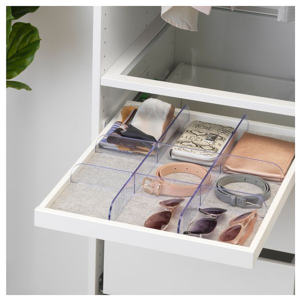 Разделитель для выдвижной полки КОМПЛИМЕНТ, прозрачный - схема-чертеж с размерами