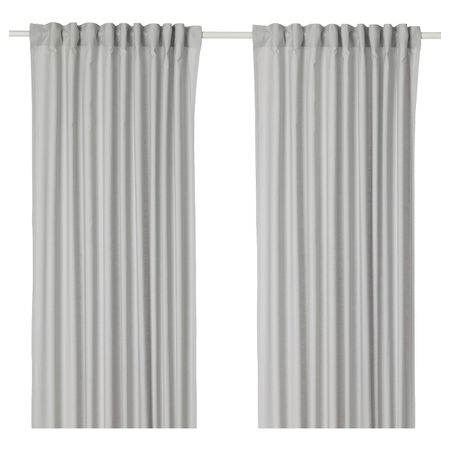 Гардины, 2 шт., светло-серый 145x300 см IKEA ANNALOUISA АННАЛУИЗА 604.108.29