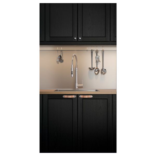 Столешница ЭКБАККЕН, под темный дуб - схема-чертеж с размерами