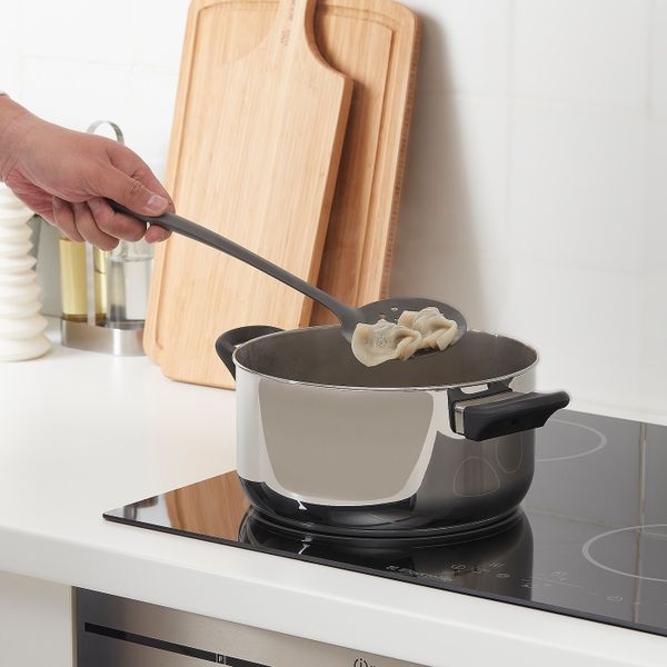 Шумовка, серый 34 см IKEA SOPPKÖK СОППКЁК 404.794.76 - схема-чертеж с размерами