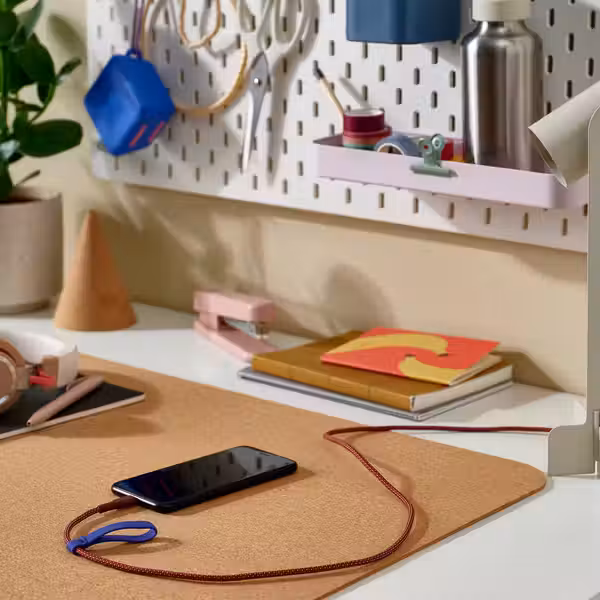 LILLHULT Кабель USB-A–lightning - темный красно-коричневый 1.5 м - фото 4