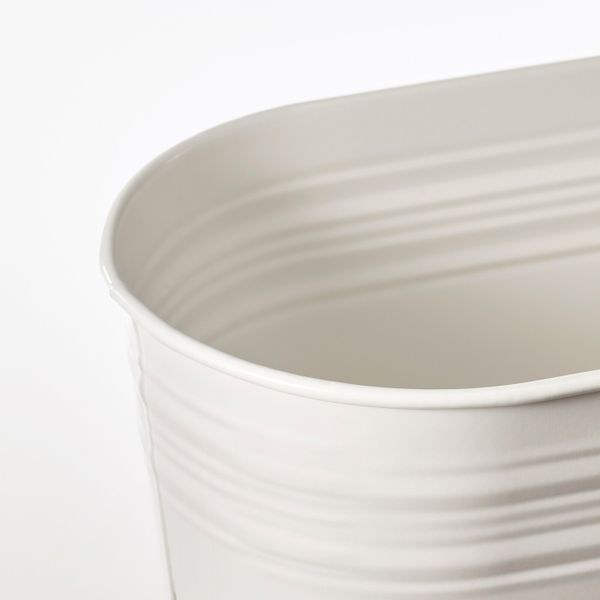 Кашпо, для/дома/улицы, овал белый, 10.5 см IKEA ВИНТЕРФЕСТ 404.346.28 - схема-чертеж с размерами