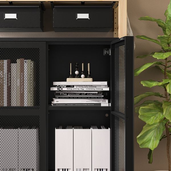 1 секция, полки, шкаф, сосна, черный сетка, 89x30x124 см IKEA IVAR ИВАР 995.081.65 - фото 4