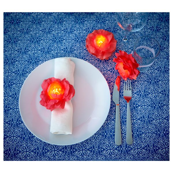 Декоративная подсветка, светодиодная СОЛВИДЕН, цветок, с батарейным питанием - схема-чертеж с размерами