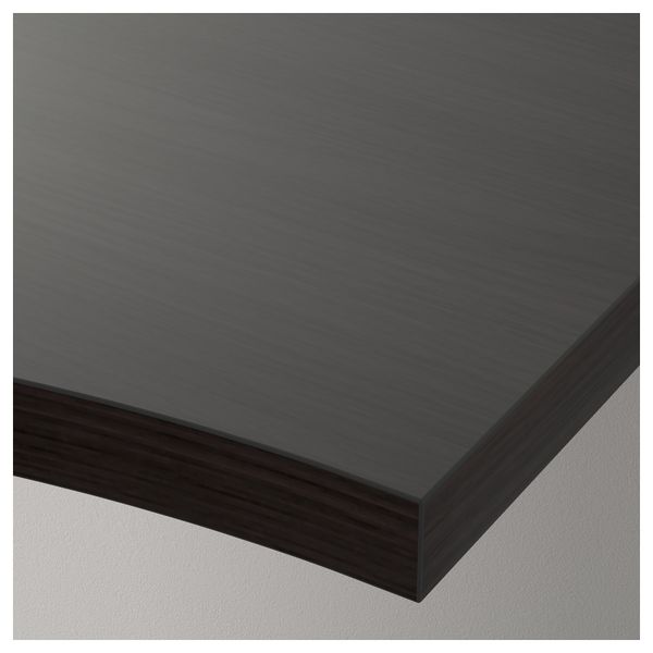 Угловая столешница ЛИННМОН, черно-коричневый (120x120 см) - фото 3