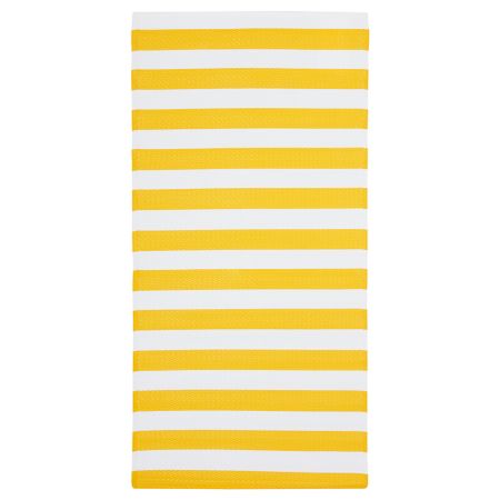 Ковер безворсовый СОММАР 2019, д/дома/улицы желтый/белый, желтый/белый (75x150 см)