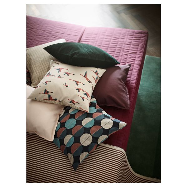 Чехол на подушку, синий-розовый 50x50 см IKEA ОТТИЛЬ 403.623.82 - фото 5