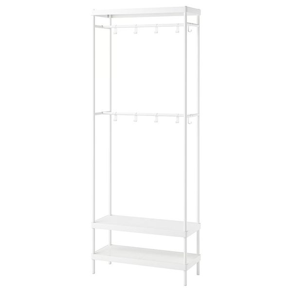 MACKAPÄR Вешалка с отделением д/хранения - белый 78x32x200 см - фото 1