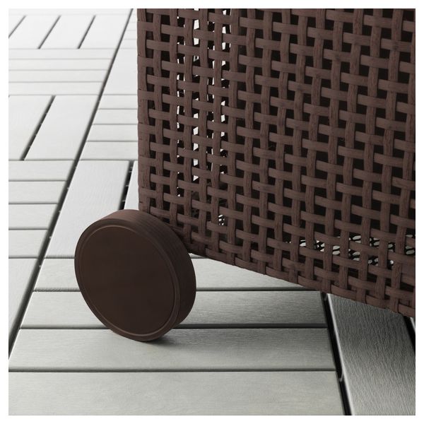 Садовая скамья с ящиком АММЕРЭ, темно-коричневый (124x62x57 см) - фото 4