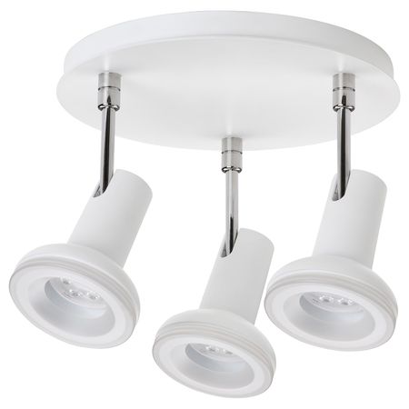 Потолочный софит, 3 лампы, белый/хромированный IKEA STRATOSFÄR СТРАТОСФЭР 604.780.89