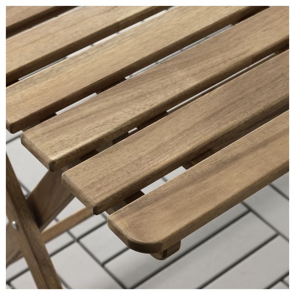 Стол + 4 стула, для сада АСКХОЛЬМЕН, серый/коричневый серо-коричневая морилка, Стегон бежевый - фото 3