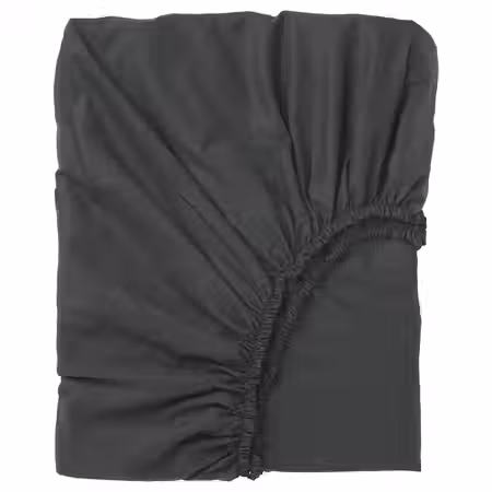 DVALA Простыня натяжная - чёрный 160x200 см