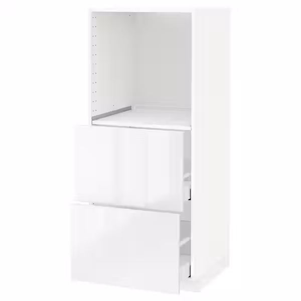 METOD / MAXIMERA Высокий шкаф с 2 ящиками д/духовки - фото 1