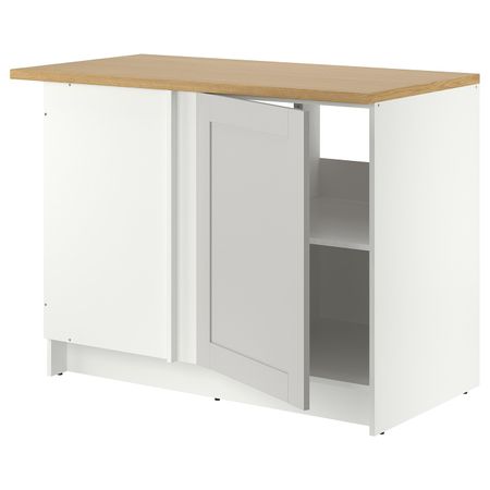 Напольный шкаф угловой, серый 120 см IKEA KNOXHULT КНОКСХУЛЬТ 004.879.68