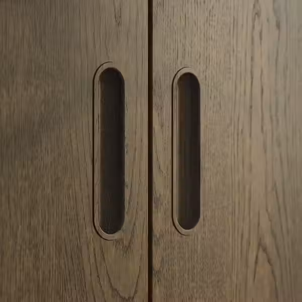 TONSTAD Дверь - коричневый мореный дубовый шпон 50x229 см - схема-чертеж с размерами