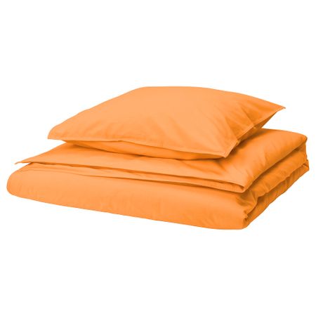Пододеяльник и наволочка, оранжевый, 150x200, 50x60 см IKEA ÄNGSLILJA ЭНГСЛИЛЬЯ 005.650.51