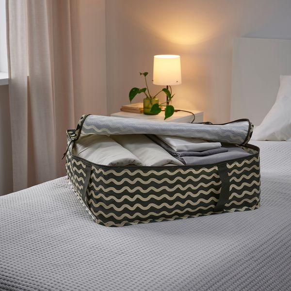 Сумка для хранения, 55x49x19 см, белый с оттенком/зеленый IKEA SÄCKKÄRRA 705.346.45 - фото 3