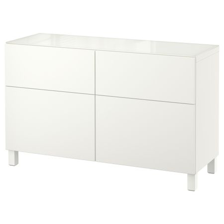 Комбинация для хранения с ящиками БЕСТО, Лаппвикен белый (120x40x74 см)