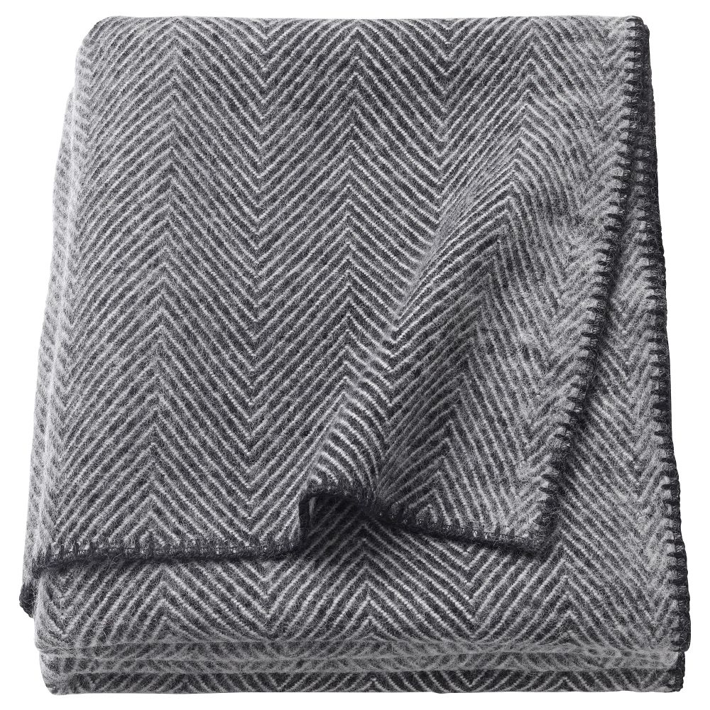 Плед, 150x200 см, серый IKEA STRIMLÖNN 703.203.81 - фото 1