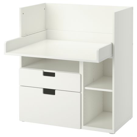 Стол с 2 ящиками СТУВА, белый (90x79x102 см)