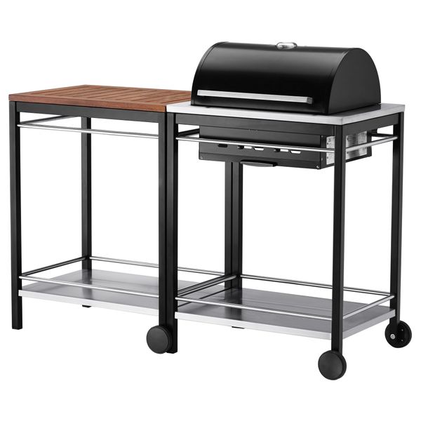 Угольный гриль с тележкой КЛАСЕН, коричневый - фото 1