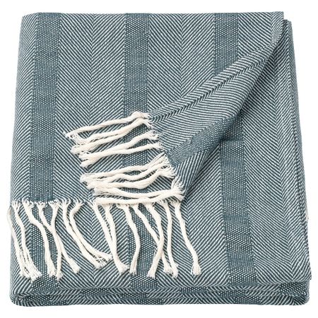 Плед, синий 130x170 см IKEA GERHILD ГЕРХИЛЬД 804.998.30