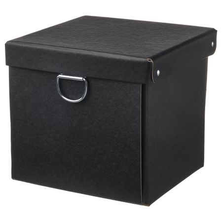 Коробка с крышкой, черный, 16.5x16.5x15 см IKEA FÖRNIMMA ФЁРНИММА 405.200.51