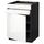 Напольный шкаф для варочной панели, доводчик, 2 фасада, 1 ящик МЕТОД / МАКСИМЕРА, черный, Рингульт белый (60x60 см)